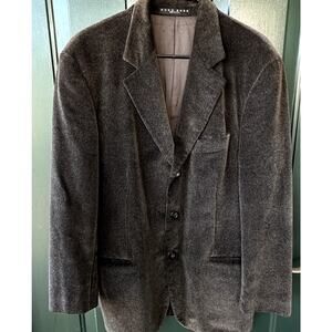 Hugo Boss Corduroy Blazer 40R Mens Green Gray Jacket Ivy Academia Preppy Vintage